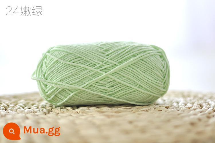 Xue Feier búp bê dễ thương 4 sợi sữa sợi cotton handmade DIY dệt kim móc búp bê sợi cotton bé len bóng bé - xanh nhạt 24