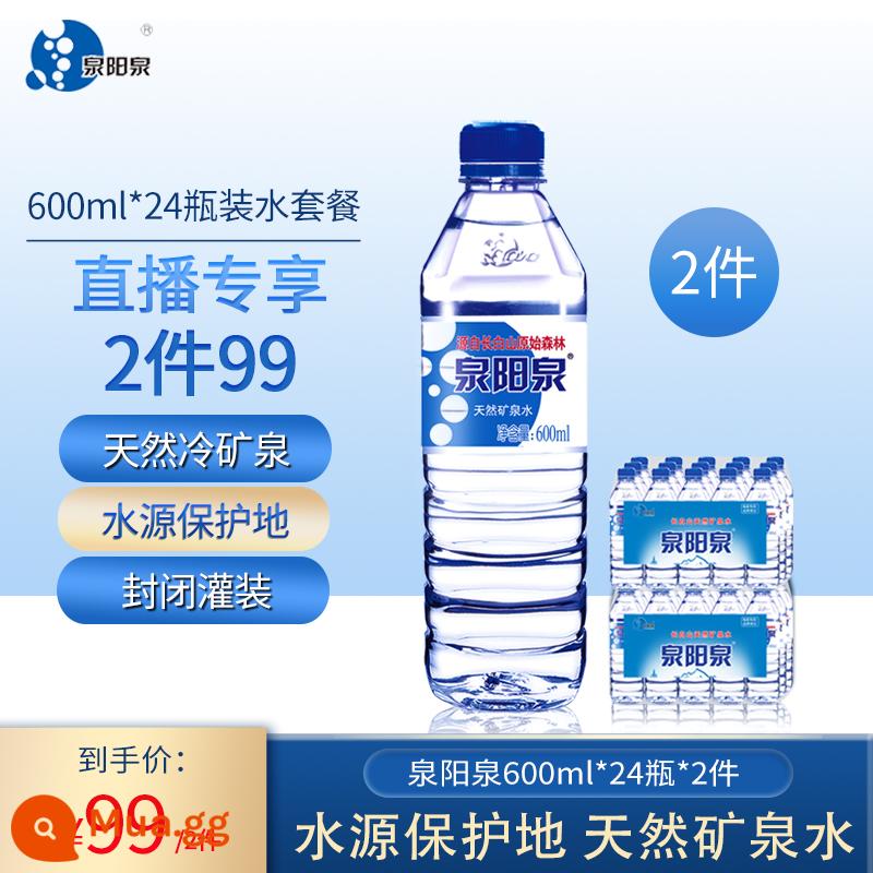 Quanyangquan Núi Trường Bạch Nước khoáng thiên nhiên 600ml * 24 chai * 2 hộp chai nhỏ nước uống có tính kiềm yếu nguyên hộp - 600ml*24 chai*2 hộp