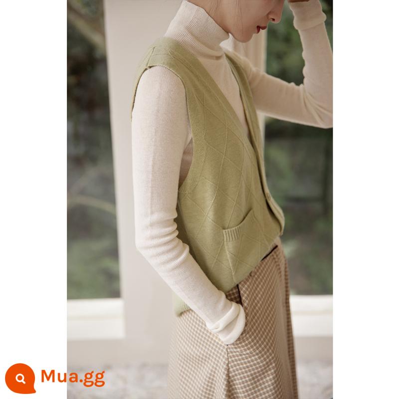 Áo len cao cổ chất đống màu xanh chạm đáy áo sơ mi nữ mùa thu đông len cashmere bên trong ngắn dệt kim hàng đầu - Trắng [sang trọng Hàn Quốc/mối tình đầu/cổ điển/phong cách rừng/phiên bản Hàn Quốc/vai phải/thời trang giảm tuổi theo phong cách nước ngoài/xinh đẹp kiểu Pháp/áo sơ mi nhỏ/phong cách đại học/phong cách Mỹ/ga Châu Âu]