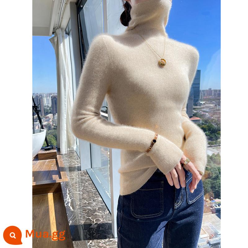 Áo len cashmere cổ cao màu trắng thu đông áo len nữ mặc bên trong ôm sát áo len dệt kim đáy cao cấp - Màu nhung thô [2023 kiểu mới hot/thoáng khí/kiểu ngắn/cao cấp và siêu đẹp/đẹp/kiểu nhẹ nhàng cổ điển/mềm mại và như sáp/áo đáy trong/kiểu Pháp nhẹ nhàng/kiểu Nhật]