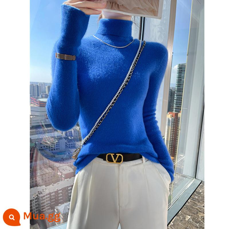 Áo len cashmere cổ cao màu trắng thu đông áo len nữ mặc bên trong ôm sát áo len dệt kim đáy cao cấp - Klein blue [đầu xuân 2023 phong cách mới dành cho nữ/xuân thu/sang trọng và đẹp/thiết kế thích hợp/phong cách nước ngoài/độc và siêu đẹp/ít thơm/eo hẹp và đẹp/phong cách Pháp/phong cách Hồng Kông sang trọng]