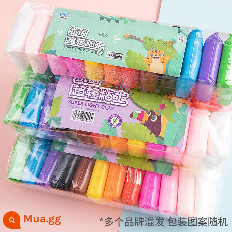 Đất siêu nhẹ 24 màu 36 plasticine không có không gian pha lê màu bùn trẻ em handmade tự làm đất sét cát bộ đồ chơi - 12 màu + 24 màu + 36 màu [3 gói] Túi PP