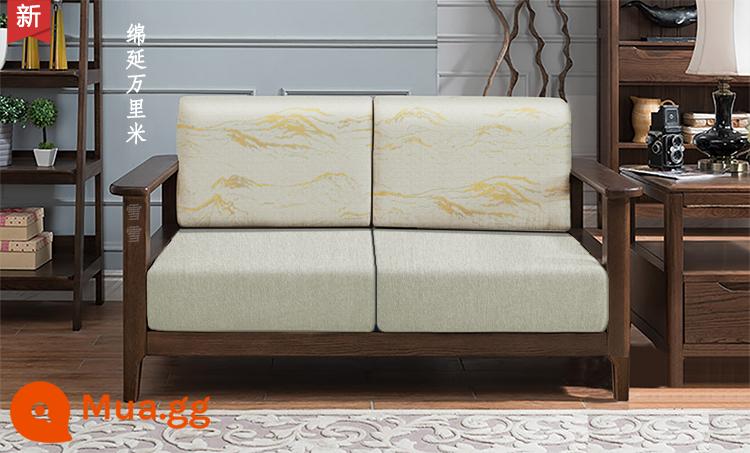 Vỏ ghế sofa bằng gỗ nguyên khối tùy chỉnh, vỏ bọc phổ quát bao gồm tất cả, đệm phổ quát vải lanh Trung Quốc, bọc ghế sofa tùy chỉnh - Trải dài hàng ngàn dặm