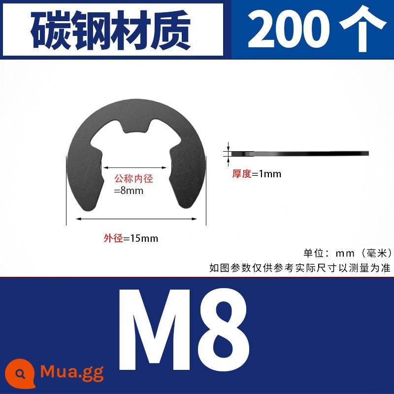 vòng tròn loại e vòng tròn Khóa loại C khóa mở bằng thép không gỉ 304 M1.2M2.5M3M4M5M6M8M10M15 - M8 [200 miếng] vật liệu thép cacbon