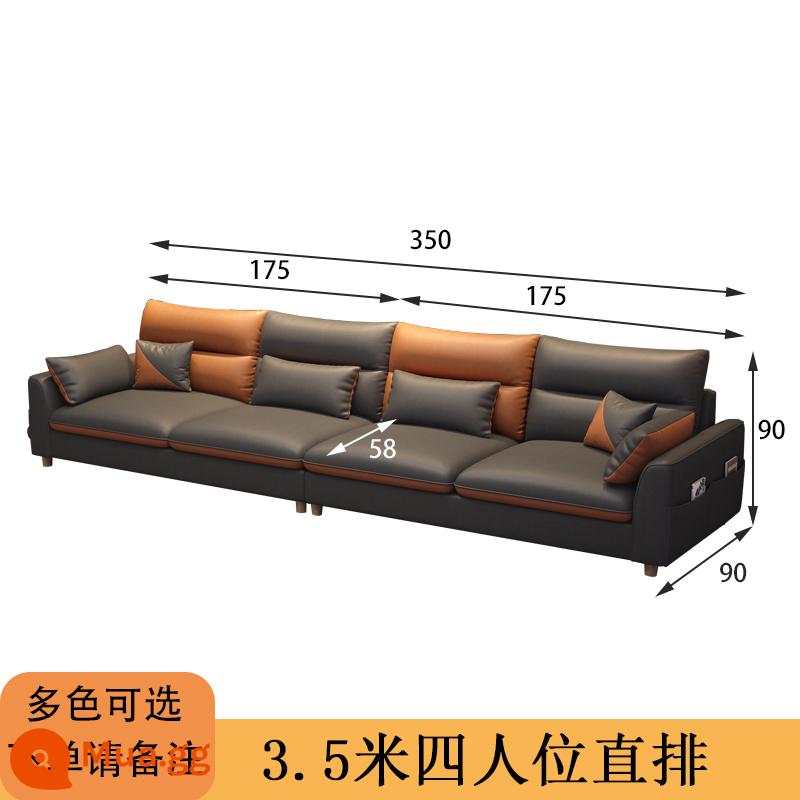 Công nghệ có thể giặt Sofa Vải Phòng khách Bắc Âu Đơn giản Hiện đại Ngôi nhà nhỏ Ba người Tháo lắp và Giặt lưới Người nổi tiếng Nội thất cao su - 3,5 mét cho bốn người liên tiếp