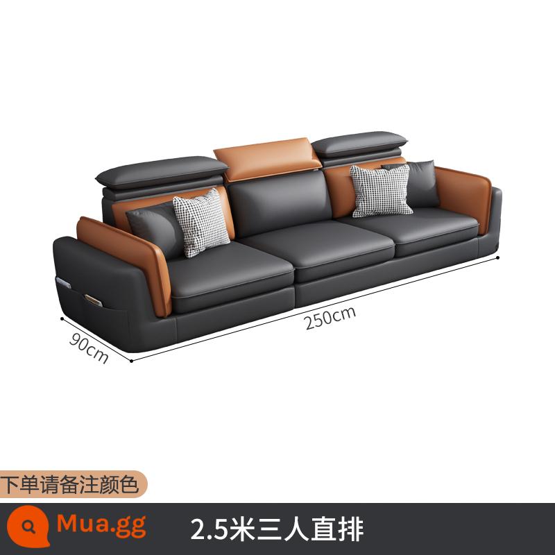 2022 công nghệ mới phổ biến sofa vải căn hộ nhỏ kết hợp hiện đại tối giản phòng khách cao su ánh sáng nội thất sang trọng - Đường thẳng 2,5m dành cho ba người