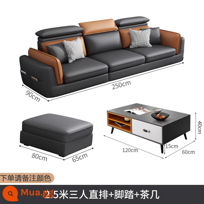 2022 công nghệ mới phổ biến sofa vải căn hộ nhỏ kết hợp hiện đại tối giản phòng khách cao su ánh sáng nội thất sang trọng - 2,5m dành cho ba người + chỗ để chân + bàn cà phê