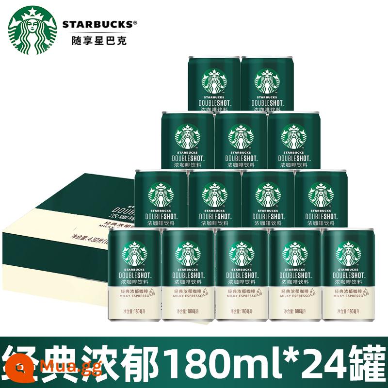 Starbucks Starbucks Xingbei rượu pha sẵn cà phê đồ uống 228ml * 24 cửa hàng hàng đầu chính thức hộp đầy đủ giá đặc biệt - [Hộp chính hãng] Classic Rich 180ml*24 lon