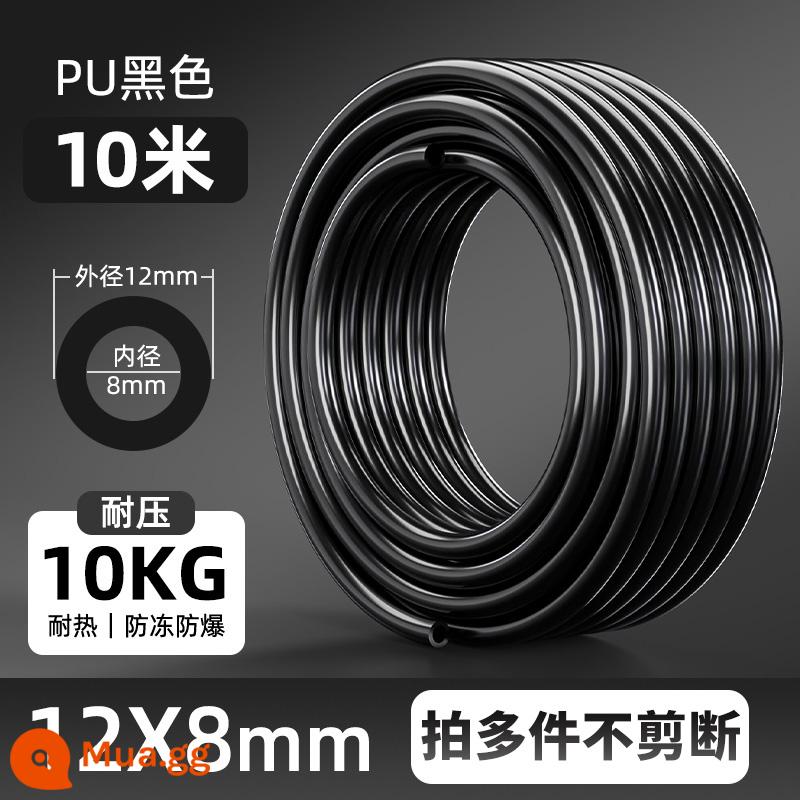 PU khí quản vòi khí nén máy bơm không khí khí quản cao áp 8*5/16/14/12/10/4/6/8mm khí quản - PU12*8 đen 10 mét