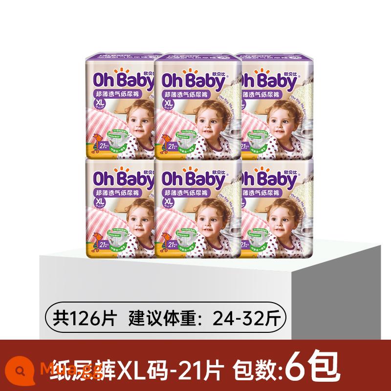 Tã OHBABY Oubebi siêu mỏng thoáng khí cho bé sơ sinh mlxl size bé sơ sinh nam nữ - XL