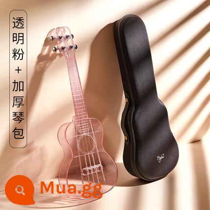 Trong suốt đàn ukulele 23 inch cega21 inch đàn ukulele nhỏ đàn guitar cô gái trẻ em người mới bắt đầu nhập nhạc cụ - Bột trong suốt + túi sang trọng + quà tặng