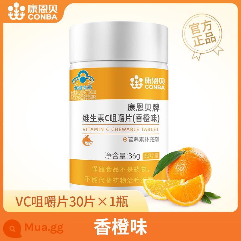 Viên nhai Conba Vitamin C VC100 viên bổ sung vitamin C cho người lớn chính hãng nhóm B VBVE dành cho nam và nữ - Hương cam 30 viên