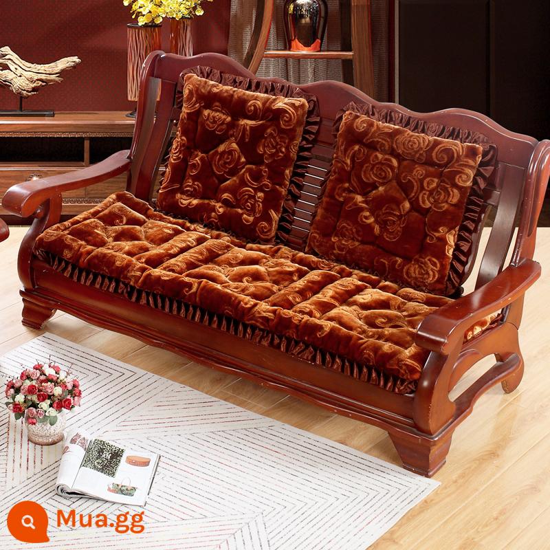 miễn phí vận chuyển mùa thu và mùa đông dày gỗ gụ sofa gỗ đệm sang trọng đệm đệm ghế sofa gỗ kết hợp chống trượt - lạc đà dâm bụt nở lạc đà đen