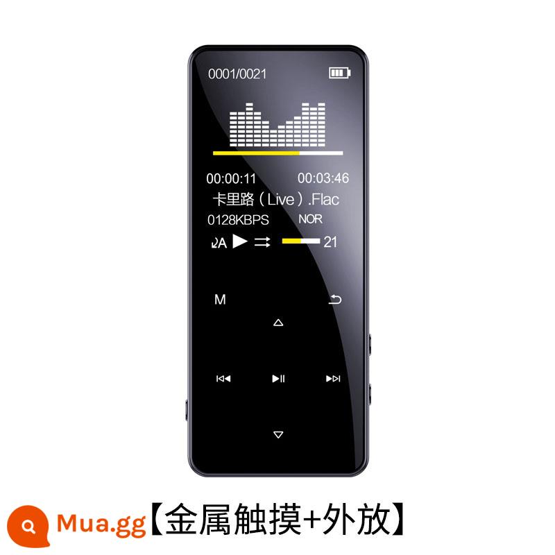 mrobo Meibo mp3mp4 Walkman Bluetooth phiên bản sinh viên siêu mỏng mp5 nghe nhạc chuyên dụng máy nghe nhạc nhỏ - Màu đen (cảm ứng kim loại + loa ngoài)