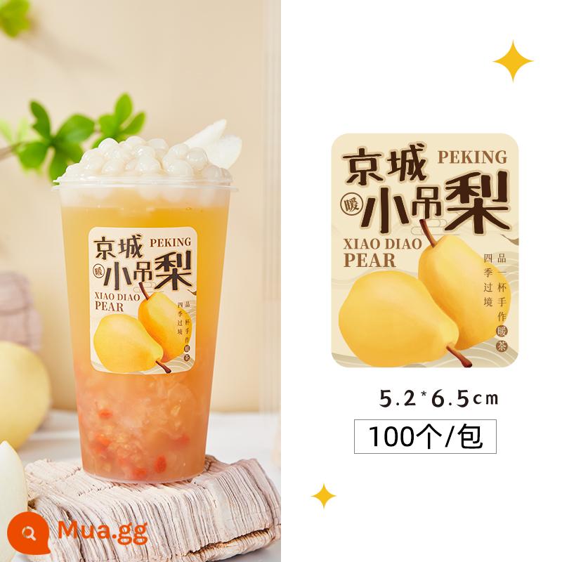 Quảng Tây Xiaodiao Mứt súp lê 1kg Old Bắc Kinh Rock Sugar Snow Pear Tremella Wolfberry Mùa thu đông Đồ uống nóng Nguyên liệu thương mại - Miếng dán cốc Jing Cheng Xiaodiaoli * 100 miếng