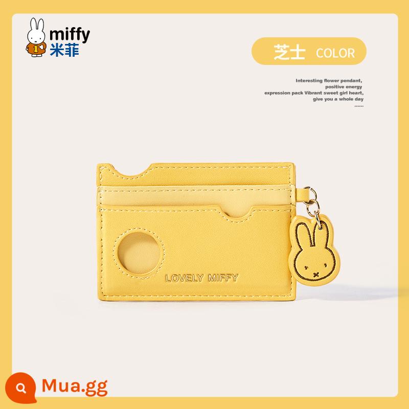 Miffy Hamburger Túi Đựng Thẻ Cô Gái Sức Sống Nhật Bản Nhỏ Dễ Thương Mini Nhiều Thẻ Di Động Tài Liệu Bánh Quy Phô Mai - Phô mai