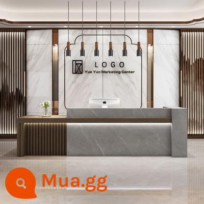 Mặt trận hiện đại -Phong cách Trung Quốc -Desk, Công ty thu ngân màu gỗ nguyên bản Hotel Hotel Lobby Testcy Reade - Màu xám giả + màu óc chó