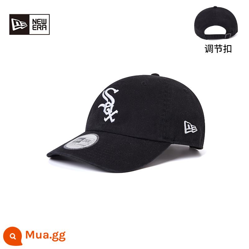 Kỷ Nguyên Mới Yihua Dòng MLB Mùa Xuân Và Mùa Hè Thêu Nhiều Màu Mái Hiên Cong Ny Mũ Bóng Chày Cặp Đôi Áo Chống Nắng Nón Nam Nữ - 13352202 tất đen trắng