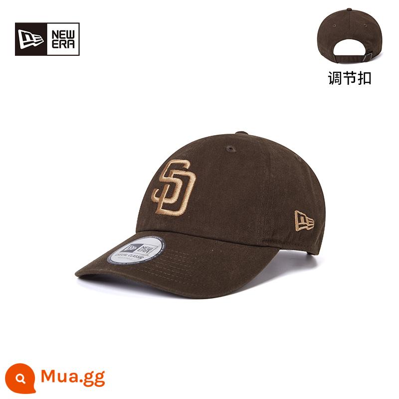 Kỷ Nguyên Mới Yihua Dòng MLB Mùa Xuân Và Mùa Hè Thêu Nhiều Màu Mái Hiên Cong Ny Mũ Bóng Chày Cặp Đôi Áo Chống Nắng Nón Nam Nữ - 13352198nâu