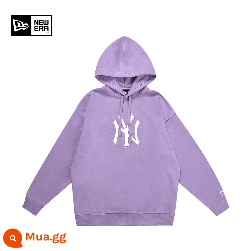 Kỷ Nguyên Mới Yihua MLB Series Cổ Điển Ny Áo Len La Cặp Dài Tay Cổ Tròn Chui Đầu Tất Cả Trận Triều - Mũ trùm đầu màu tím khoai môn12727843