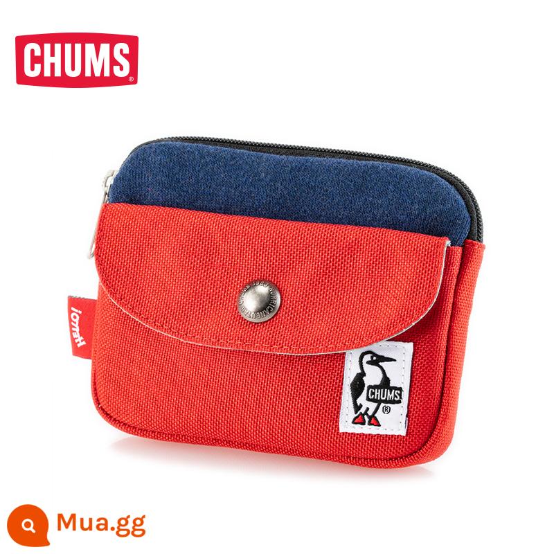 CHUMS/Qaqia Bird Xu hướng Nhật Bản Ngoài trời Thu đông Mới Ví đa năng CH60-2924 - Xanh/Đỏ N031