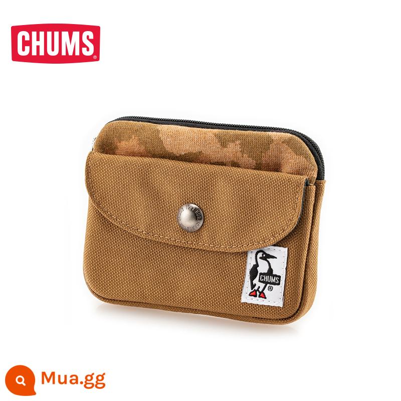 CHUMS/Qaqia Bird Xu hướng Nhật Bản Ngoài trời Thu đông Mới Ví đa năng CH60-2924 - Họa tiết ngụy trang/lạc đà Z017