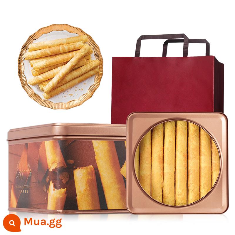 Hồng Kông Maxim's Original Egg Roll 448g Hộp Quà Nhập Khẩu Phiên Bản Hồng Kông Kem Trứng Cuộn Snack Hộp Quà Năm Mới - [Thêm vào mục yêu thích, nhận túi quà và vận chuyển bằng SF Express]