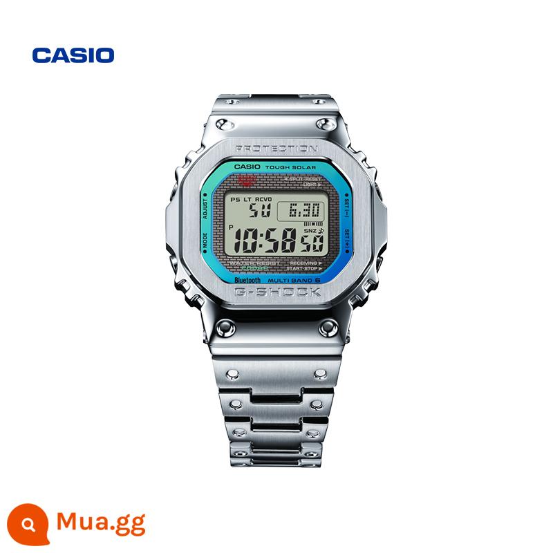 Đồng hồ CASIO nam nhỏ vàng nugget bạc nugget chính hãng vàng gạch kỷ niệm 35 năm kim loại vuông nhỏ GMW-B5000 - [Bạc đầy màu sắc mới] Mẫu hộp quà giới hạn GMW-B5000PC-1PRT