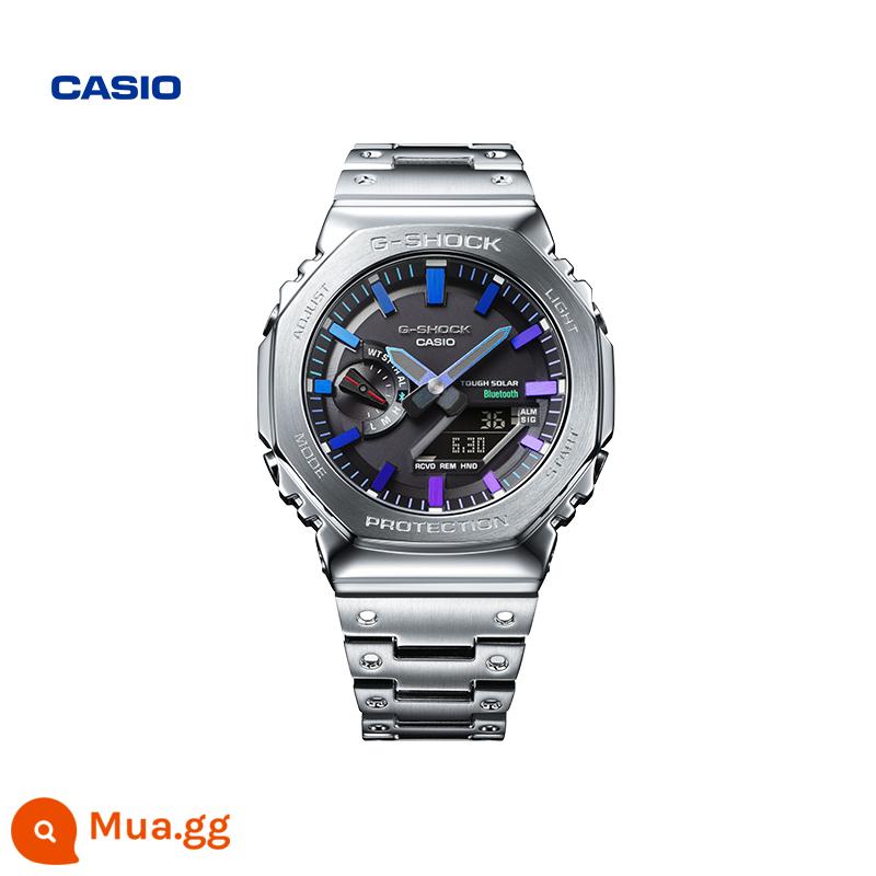 Đồng hồ CASIO nam nhỏ vàng nugget bạc nugget chính hãng vàng gạch kỷ niệm 35 năm kim loại vuông nhỏ GMW-B5000 - [Hachioji Bạc đầy màu sắc] Mẫu hộp quà tặng giới hạn GM-B2100PC-1APRT