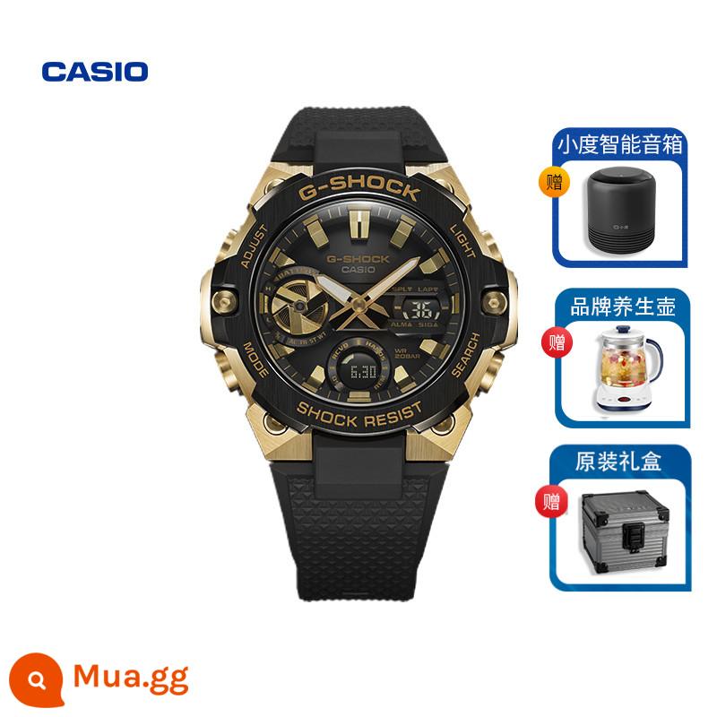 Đồng hồ CASIO nam GST Heart of Steel GSHOCK chính hãng năng lượng mặt trời Bluetooth Poseidon men GST400 - GST-B400GB-1A9PFT tặng kèm loa Xiaodu/bình sức khỏe/hộp quà chính hãng