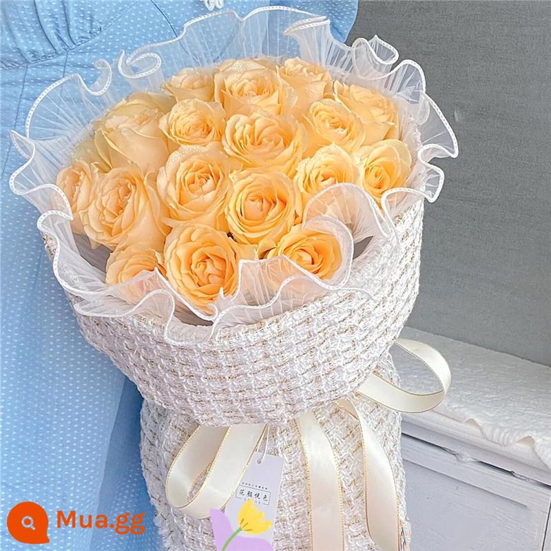 Lễ hội mùa xuân Năm mới Bó hoa hồng sinh nhật Xiaoxiangfeng cho bạn gái Flower Express Giao hàng cùng thành phố Thâm Quyến Bắc Kinh Quảng Châu - [Thời gian tốt đẹp giống như những giấc mơ] 19 bông hồng sâm panh