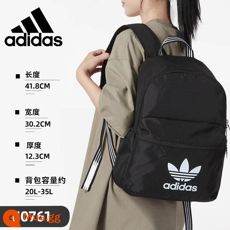 Túi đeo vai Adidas cỏ ba lá dành cho nam và nữ du lịch ngoài trời Túi học sinh trung học phổ thông kiểu Hàn Quốc - IJ0761 đen