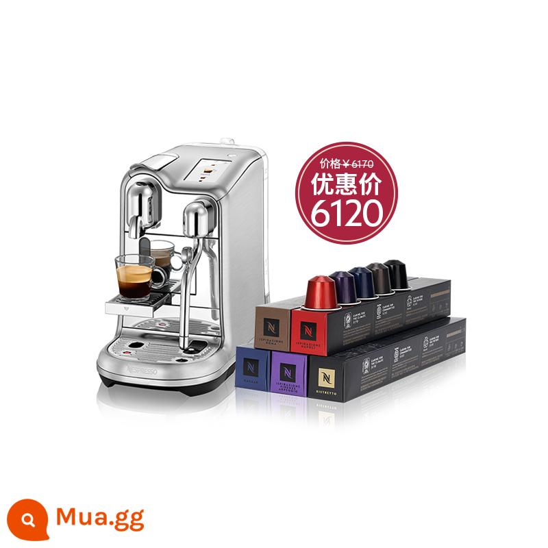 Máy pha cà phê viên nang lạ mắt NESPRESSO Creatista J620 One Home - bộ đồ bạc