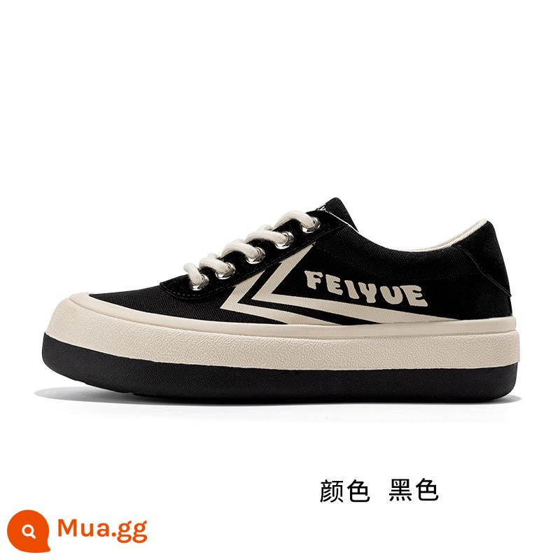 feiyue/leap giày vải giày nữ mùa xuân giày bánh mì hợp thời trang chụp ảnh đường phố giày bình thường phù hợp với tất cả các trận đấu hấp bun giày - 343 màu đen (dây giày ngẫu nhiên)