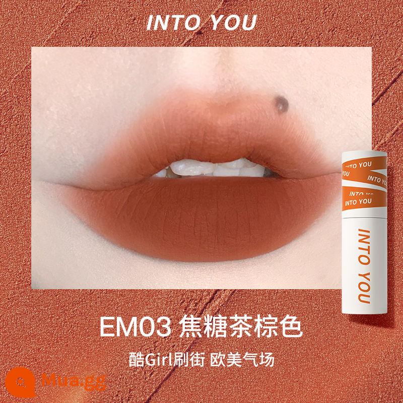 INTO YOU air lip bùn mỏng matte mềm sương nhung son môi men w6 làm trắng sinh viên vàoyouw1 - EM03