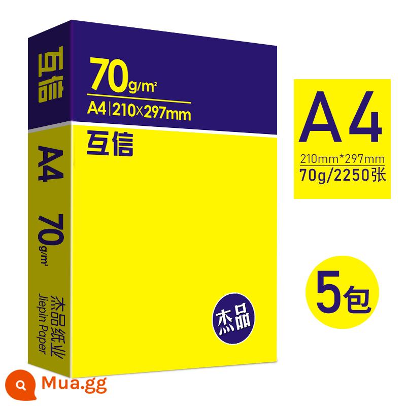 Tin tưởng lẫn nhau Giấy photocopy A4 giấy photocopy 70g túi đeo vai 500 tờ đồ dùng văn phòng a4 in giấy trắng một gói giấy trắng in a4 80g miễn phí vận chuyển Giấy A5 giấy nháp sinh viên giấy trắng giấy a3 cả hộp bán buôn - [Hiệu suất chi phí cao] Năm gói trong một hộp giấy photocopy A4-70G