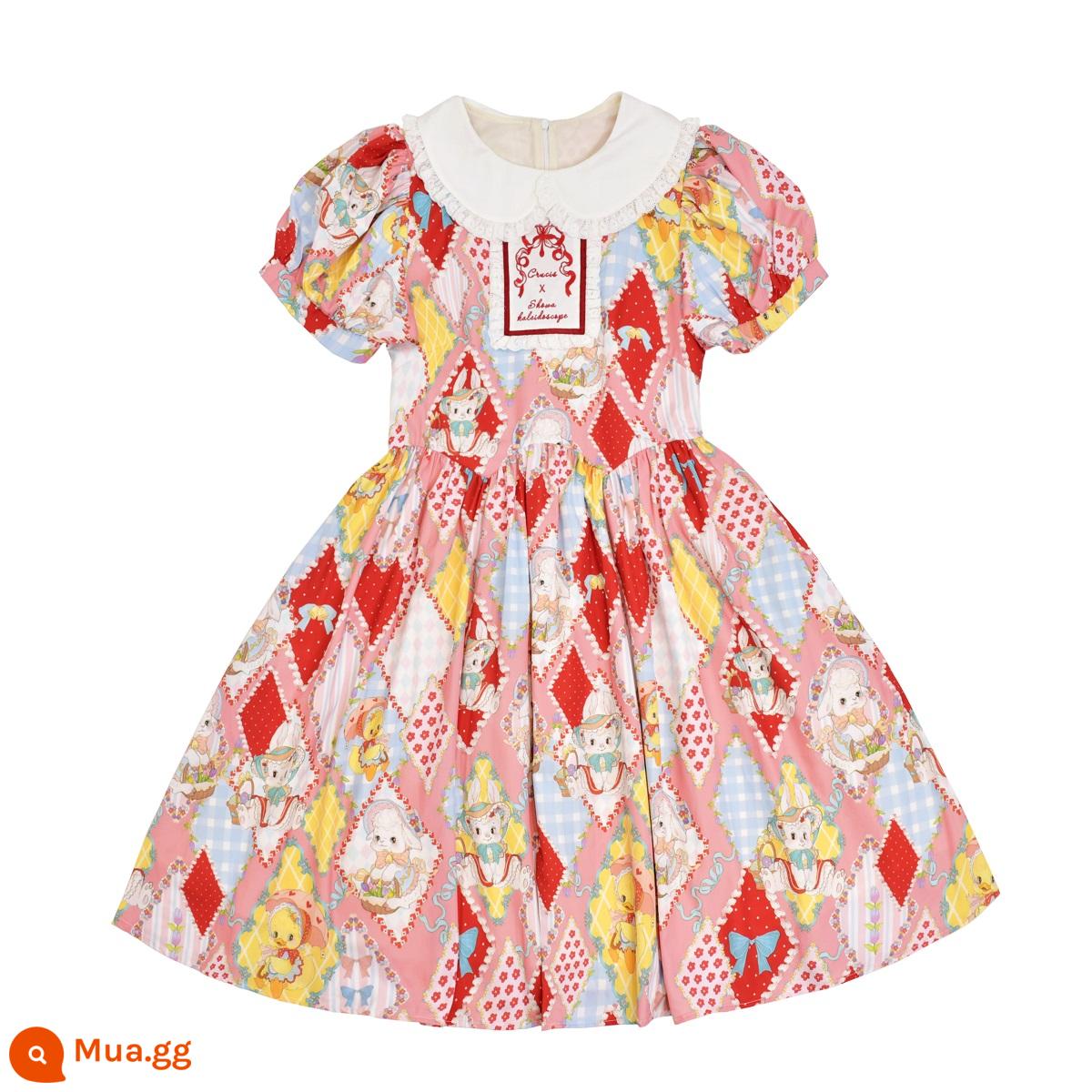 Southern Cross Original [Showa Kaleidoscope] Dress OP SK Khoản thanh toán cuối cùng có thể được chi tiêu - OP thêu màu hồng