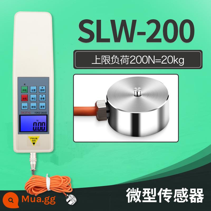 Của Nhật Bản Ba Số Lượng Con Trỏ Màn Hình Hiển Thị Kỹ Thuật Số Đẩy Kéo Đo Lực Kéo Dụng Cụ Kiểm Tra Lò Xo Lực Kế Máy Đo Áp Suất Máy Kiểm Tra - SLW-200N (cảm biến vi mô)