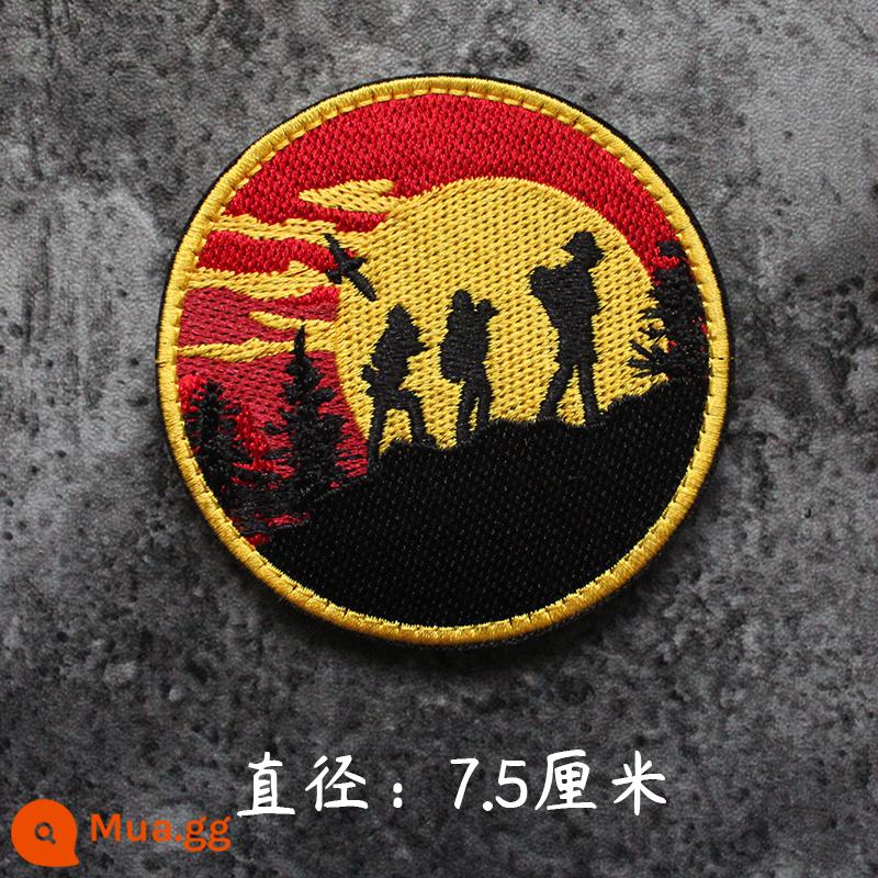 Thêu Velcro Scenic Morale Patch Phiêu lưu ngoài trời Cắm trại Traveller Keo Armband Morale Patch - leo núi