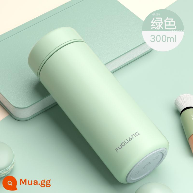 Fuguang Mini Cách Nhiệt Cốc Nữ Mùa Đông 316 Nam Di Động Nhỏ Gọn Bỏ Túi 200 Ml Mới Dung Tích Nhỏ Cốc Nước - Xanh 300ml [Thép không gỉ 316]