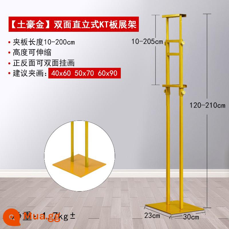 Kt bảng hiển thị giá thẳng đứng bảng hiển thị quảng cáo từ sàn đến trần áp phích kệ đứng đứng nhãn hiệu nước công khai tùy chỉnh bảng hiển thị - [Vàng] Kệ trưng bày bảng KT dọc 2 mặt