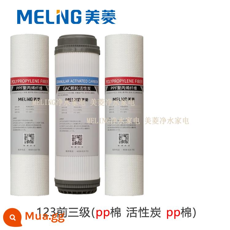 Máy lọc nước Meiling 10 inch đa năng hộ gia đình uống trực tiếp RO thẩm thấu ngược nước tinh khiết máy lọc 5 cấp bộ - Cấp 123 ba nhánh 6-10 tháng