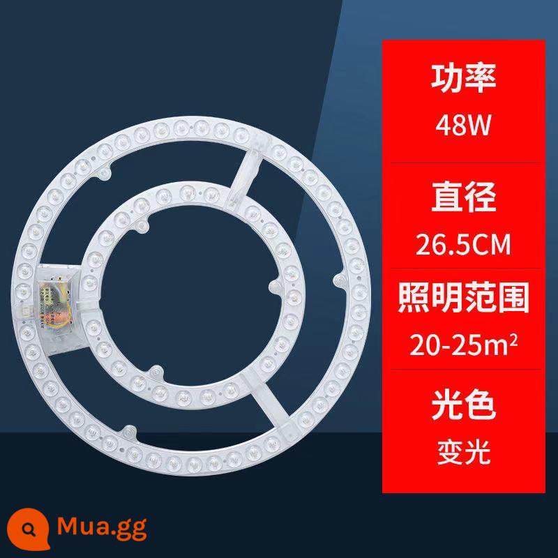 Đèn LED ốp trần mô-đun tròn bảng chuyển đổi bảng đèn thay thế bảng điều khiển độ sáng cao bấc tiết kiệm năng lượng đèn hạt nguồn sáng LED vá đèn - Mô-đun điều chỉnh độ sáng tròn 48W mua một tặng một