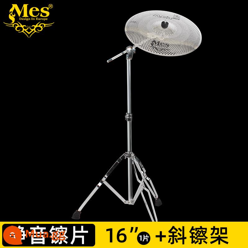 MES Maesi trống sàng câm bọ cạp âm thanh yếu bộ bọ cạp giảm thanh bọ cạp bộ trống jazz lau mảnh nĩa mảnh - [Chính hãng] Giá đỡ nghiêng 16 inch + im lặng