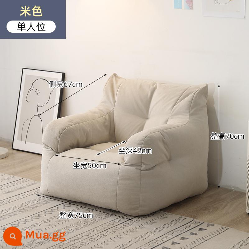 Sofa lười chiếu tatami đơn đôi lưới đỏ ins phong cách cho thuê nhà phòng ban công nằm sàn phòng ngủ sofa nhỏ - Màu trắng nhạt [kiểu đơn cực lớn]