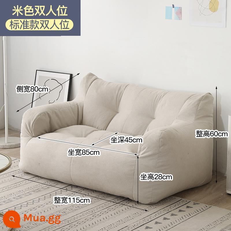 Sofa lười chiếu tatami đơn đôi lưới đỏ ins phong cách cho thuê nhà phòng ban công nằm sàn phòng ngủ sofa nhỏ - Màu trắng nhạt [kiểu tiêu chuẩn kép]