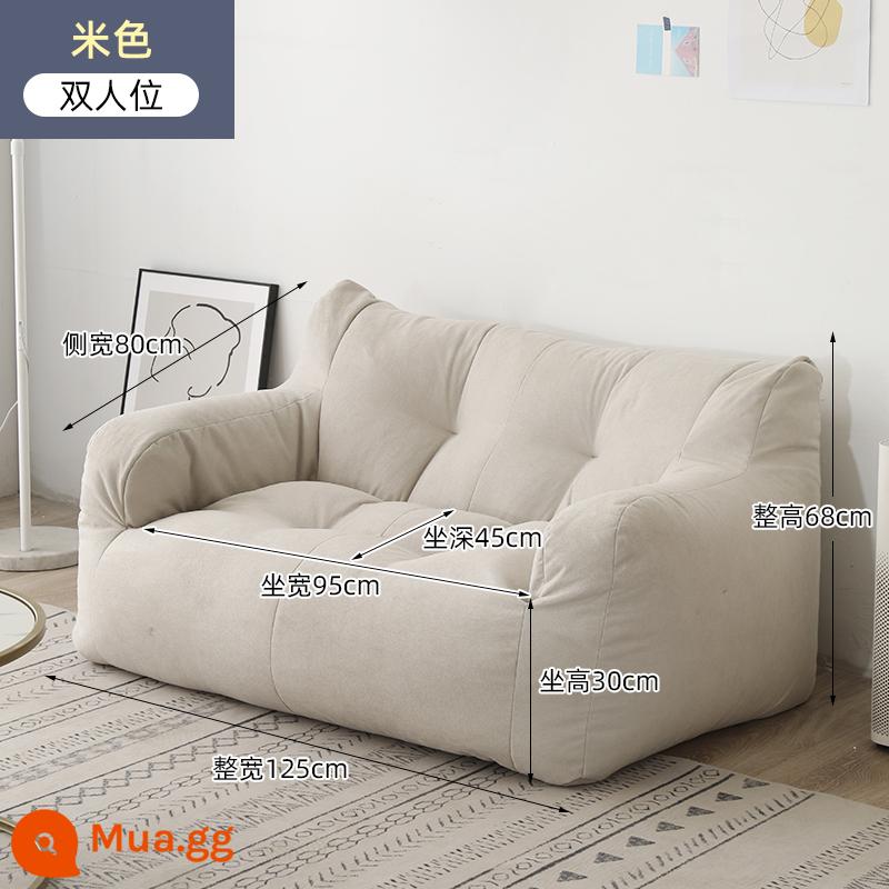 Sofa lười chiếu tatami đơn đôi lưới đỏ ins phong cách cho thuê nhà phòng ban công nằm sàn phòng ngủ sofa nhỏ - Màu trắng nhạt [cỡ đôi cộng]