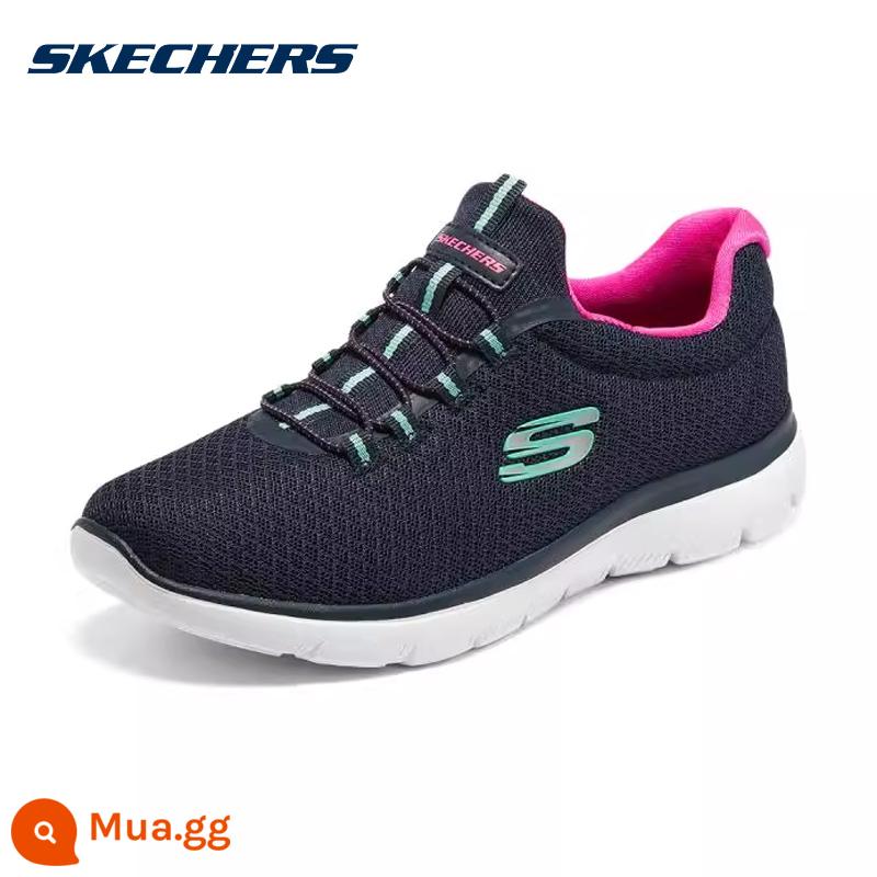 Giày SKECHERS nữ, giày mẹ, giày thể thao thoáng khí, giày chạy bộ cho người già, giày đi bộ, giày thường đế mềm, giày nữ cho người già - 12980-NVHP hải quân/đào