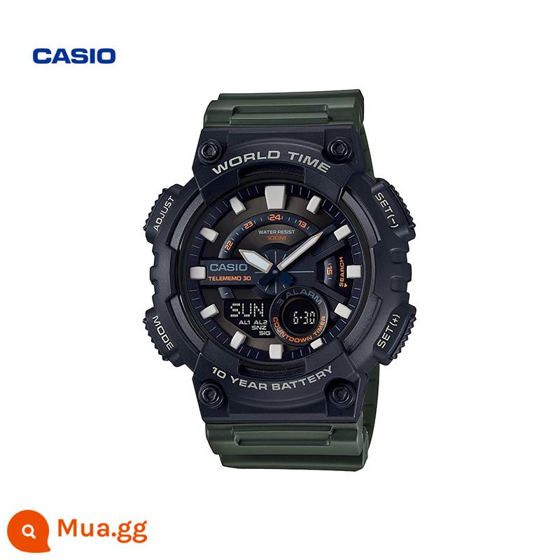 CASIO ở nước ngoài Cửa hàng Flagship AEQ-110 Đồng hồ đôi thể thao thông thường dành cho sinh viên Trang web chính thức của nam Chính hãng - AEQ-110W-3AVDF [Mẫu bán chạy]