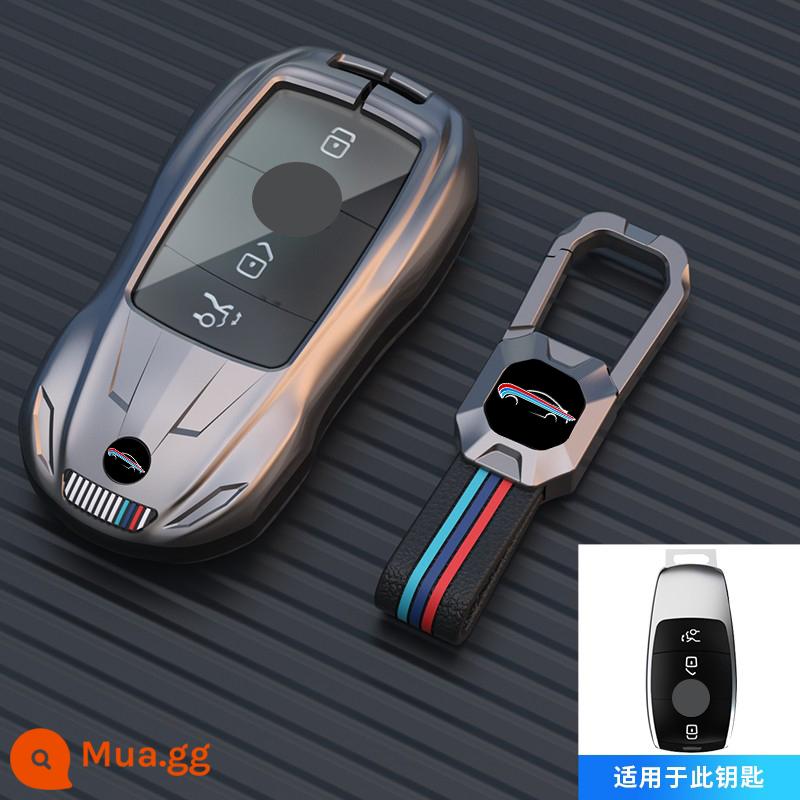 Thích hợp cho bộ chìa khóa Mercedes-Benz E-class E200 vỏ cao cấp e300lC-class C260gla200 túi glc260 xe C180 - Súng shell-C mô hình đua nhãn ba màu [nút đen]